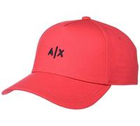 Armani Exchange Herren Essential, Embossed Logo, Cotton Twill Baseball Cap, Red/Blue, Einheitsgröße