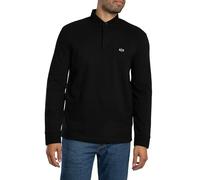 Armani Exchange Men's Essential, Long Sleeve Side Monogram Logo Polo Shirt, Black, XXL
