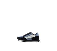 Armani Exchange Herren Essential Osaka, Color Contrasts Sneaker, Black+Blue, 41 EU