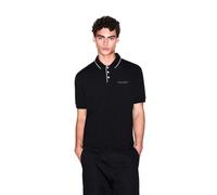 Armani Exchange Herren Essential, Striped Collar Side Milano-new York Logo Lettering Polo Shirt (1er Pack)