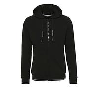 Armani Exchange Herren French Terry Hoodie Kapuzenpullover, Black, XXL