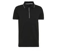 Armani Exchange Herren Hidden Buttons, Stretch Cotton Poloshirt, Schwarz, L