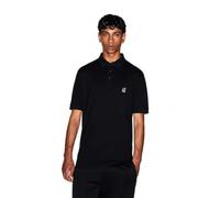AX ARMANI EXCHANGE Herren Poloshirt - Kragen, Knopfleiste, Baumwoll-Pique, uni Marine S