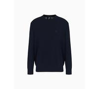 Armani Exchange Herrenpullover Icon Project mit gesticktem Logo Deep Navy Größe L