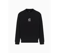 Armani Exchange Herren Icon Project, gesticktes Logo, Rundhalsausschnitt, Sweatshirt, Schwarz, XL