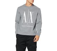 Armani Exchange Herren Icon Sweat Sweatshirt, Grau, XS