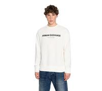 Armani Exchange Herren Limited Edition Beat One Capsule French Terry Pullover Sweatshirt, Weiß, S EU