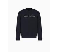 Armani Exchange Herren Long Sleeve Front Logo Lettering Round Collar Sweatshirt