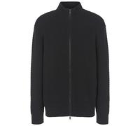 Armani Exchange Herren Long Sleeves,Double Zip, Genuine Cotton Cardigan Sweater, Schwarz, XS EU