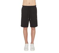 Armani Exchange Herren Nachhaltig, Logo-Linien-Detail, Rückseite quadratisch Shorts, Black, S
