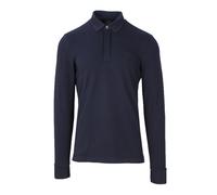 Armani Exchange Polo-Shirt Herren 8NZF79 Slim-Fit Langarm Piqué Cotton Stretch Blau S