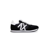 Armani Exchange Herren Rio Side Logo Sneaker, Schwarz Weiß, 44 EU