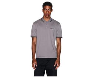 Armani Exchange Herren Short Sleeve Side Logo Three-Button Collar Polo Shirt