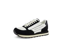Armani Exchange Herren Sneaker mit Kontrasteinsätzen Sneaker, Gebrochenes Weiß Schwarz, 40 EU
