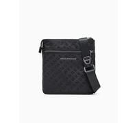 Armani Exchange Herren Umhängetasche Mit Borsa-Muster, Black, One Size