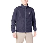 Armani Exchange Men's Lightweight Zip-up Hooded Windbreaker Jacket,Blue, Large
