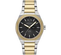 Quarzuhr ARMANI EXCHANGE, edelstahlfarben, gelbgoldfarben, Armbanduhren, Herren, Quarzuhr, Armbanduhr, Herrenuhr, Edelstahlarmband, analog, Tag (82969714-0) edelstahlfarben, gelbgoldfarben