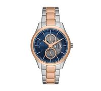 Armani Exchange Herrenuhr, Multifunktionsuhrwerk, Edelstahl, mit 42 mm Gehäusegröße und Lederoder Stahlarmband
