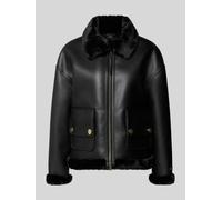 ARMANI EXCHANGE Jacke in Leder-Optik mit Zweiwege-Reißverschluss in Black, Größe M