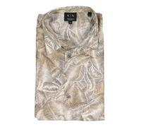 ARMANI EXCHANGE Kurzarmhemd Herren Regular Fit Kurzarm Baumwolle beige, S