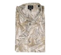 ARMANI EXCHANGE Kurzarmhemd Herren Regular Fit Kurzarm Baumwolle beige, XXL