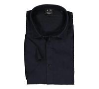 ARMANI EXCHANGE Kurzarmhemd Herren Regular Fit Kurzarm Leinen blau, L