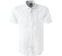 ARMANI EXCHANGE Kurzarmhemd Herren Regular Fit Kurzarm Leinen weiß, XXL