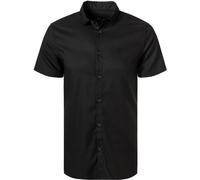 ARMANI EXCHANGE Kurzarmhemd Herren Slim Fit Kurzarm Tencel schwarz, L