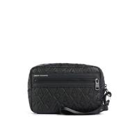 Armani Exchange Liam Kulturbeutel schwarz, Lederimitat, 22 x 14 x 6cm