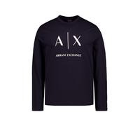 ARMANI EXCHANGE Longsleeve Herren Slim Fit Langarm Rundhals Baumwolle blau, XL