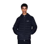 Armani Exchange Men's Essential, Long Sleeve Padded Side Lettering Logo Jacket, Blue, XXL