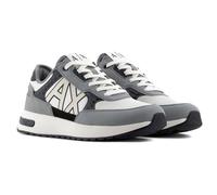 Armani Exchange Male Dusseldorf Embossed Geometric Motifs, Lace up Sneaker, Multicolor, 42