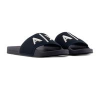 Armani Exchange Male Mykonos, 3D printed Logo Slide Sandal,Blue,40