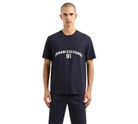 Armani Exchange Men's Big Embroidered Logo, Regular fit T-Shirt,Off White,M