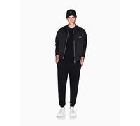 Armani Exchange Men's Black and Gold Capsule, Patch Logo T-Shirt,Black,XL