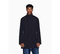 Armani Exchange Men's Essential, Covered Closure down Side Logo Patch Trenchcoat, Blue, M
