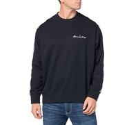 Armani Exchange Men's, Essential, Crewneck, White Stripes Sweatshirt, Navy, L