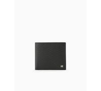 Armani Exchange Men's Essential, Elba, Debossed Overall Logo Bi-Fold Wallet, Black, One Size