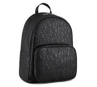 Armani Exchange Allover Monogrammed Faux Leather Backpack