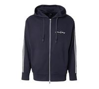 Armani Exchange Men's Essential, Logo Signature, Full Zip Hooded Sweatshirt, Deep Navy, M