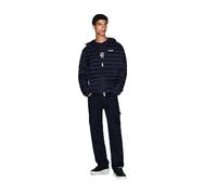 Armani Exchange Herrenjacke Blau mit Druckmuster und Kapuze - Größe: M