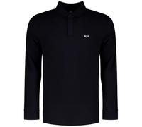 Armani Exchange Herren Langarm-Polo mit Printmuster Blau für - Größe: L