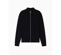 Armani Exchange Men's Essential, Long Sleeve Zip Closure Cardigan Sweater, Black, XL