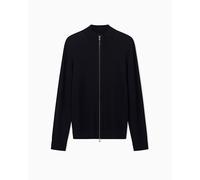 Armani Exchange Herren Strickjacke XM001279_AF10454 – Cardigan mit Reißverschluss, Dunkelblau XL
