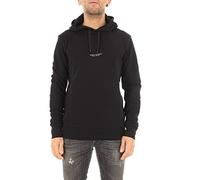 Armani Exchange Men's Essential, Milano/New York Logo Lettering Hooded Sweatshirt, Black, X-Small