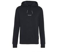 Armani Exchange Men's, Essential, Milano/New York Logo Lettering Hooded Sweatshirt, Navy, XL