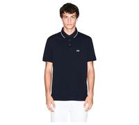 AX ARMANI EXCHANGE Herren Poloshirt - Logo, Cotton Stretch, Kontraststreifen Dunkelblau XL