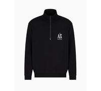ARMANI EXCHANGE Sweatshirt Herren Comfort Fit Baumwolle schwarz, S