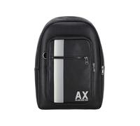 Armani Exchange Men's Large Color Block AX Zip Backpack,NERO, One Size