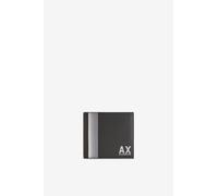 Armani Exchange Men's Long Island, Side Band,Bi-Fold Wallet,Black,One Size
